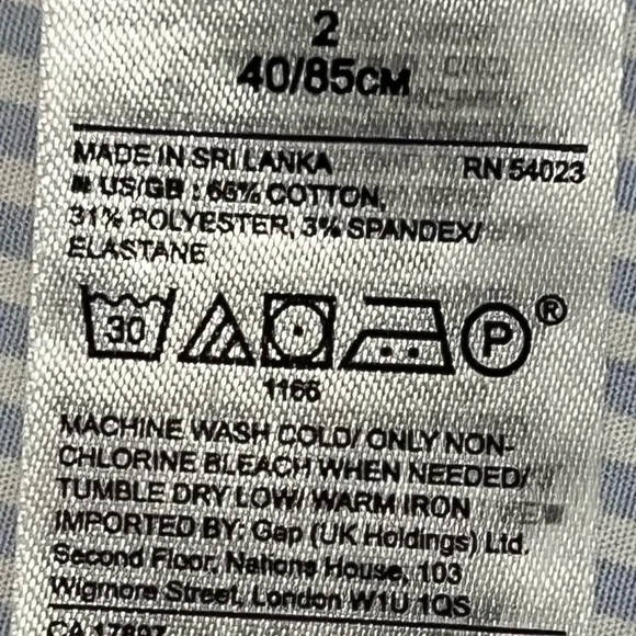 Women’s Banana Republic Blue and White Striped Riley Dress Shirt with Ruffles - Picture 5 of 8